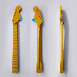 22 FRETS GUITAR NECK BRIGHT YELLOW CANADA MAPLE HANDLE FOR FENDER STRAT GUITAR