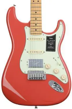 FENDER PLAYER PLUS STRATOCASTER HSS ELECTRIC GUITAR - FIESTA RED WITH MAPLE