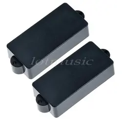 2 PCS BASS PICKUP COVER FOR FENDER PRECISION PB BASS 5.8CM BLACK NO HOLE PLASTIC