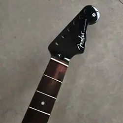 BLACK GLOSS 22 FRET STRAT ELECTRIC GUITAR NECK MAPLE FOR DIY FENDER REPLACE