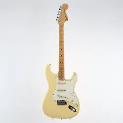 FENDER JAPAN ST72-110DSC YELLOW WHITE USED ELECTRIC GUITAR  1990