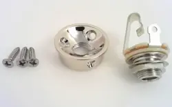 TCS® ELECTROSOCKET STYLE NICKEL JACK PLATE USA SWITCHCRAFT JACK FOR FENDER TELE