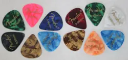 6 - FENDER HEAVY .96MM GUITAR PICKS  - FREE SHIPPING