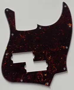 FOR FIT FENDER TOP JAZZ BASS WITH PB PICKUP STYLE GUITAR PICKGUARD BROWN TORTOIS