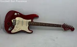 SQUIER BY FENDER STRAT 6 STRING RIGHT HANDED ELECTRIC GUITAR RED WHITE