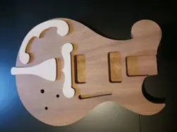 MAHOGANY MAPLE CREAM BIGSBY BY 50 STYE GUITAR BODY PROJECT FITS FENDER NECK