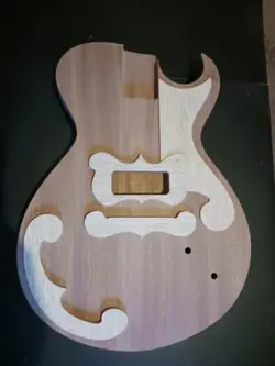 MAHOGANY KORINA BIGSBY MERLE TRAVIS STYE GUITAR BODY PROJECT FITS FENDER NECK