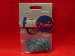 PREMIUM FENDER GUITAR PICKS 351 SHAPE BLUE CELLULOID 12 PACK MEDIUM PLECTRUM