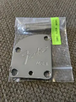 FENDER STRATOCASTER JEFF BECK NECK PLATE CHROME GUITAR PARTS PROJECT CONTOUR USA