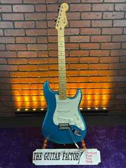 2013 FENDER MIM STANDARD STRATOCASTER, MAPLE FINGERBOARD, LAKE PLACID BLUE EL...