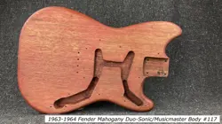 1964 FENDER DUO-SONIC MUSICMASTER MAHOGANY BODY RARE WOOD VINTAGE BODY
