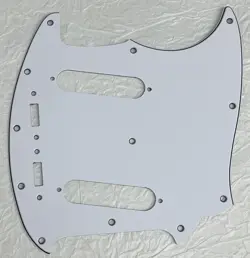 NEW GREAT-FOR FENDER US MUSTANG CLASSIC SERIES GUITAR PICKGUARD 3 PLY WHITE