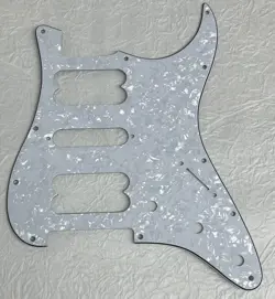 NEW GREAT-FOR FENDER STANDARD STRAT HSH STRATOCASTER GUITAR PICKGUARD WHITE