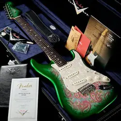 FENDER CS / CB 1969 STRATOCASTER NOS GREEN BURST OVER PINK PAISLEY S/N CZ578848