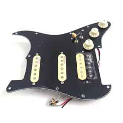 PREWIRED LOADED STRAT PICKGUARD SET,SSH ALNICO 5 HUMBUCKER PICKUPS FOR FENDER