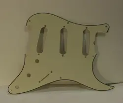 AGED VINTAGE CREAM 57,59 PICKGUARD FOR FENDER STRAT WIDE BEVEL LIGHT RELIC