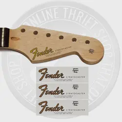 FENDER 60'S STRAT WATERSLIDE GUITAR HEADSTOCK DECALS (SET OF 3)