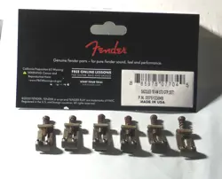 FENDER® AMERICAN PRO/STANDARD/HIGHWAY 1 SADDLES~(6)~NICKEL~LH/RH~USA~RELICED NEW