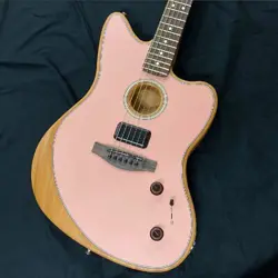 FENDER       ACOUSTASONIC PLAYER JAZZMASTER ROSEWOOD FINGERBOARD SHELL PINK