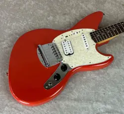 2021 FENDER MIM JAG-STANG KURT COBAIN ELECTRIC GUITAR IN FIESTA RED