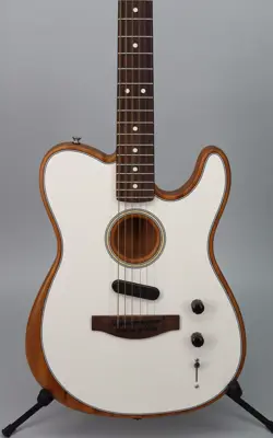 USED 2022 FENDER ACOUSTASONIC PLAYER TELECASTER ARCTIC WHITE