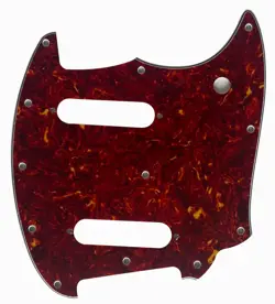 PICKGUARD FOR  FENDER OFFSET SERIES MUSTANG STYLE GUITAR 4-PLY-RED TORTOISE