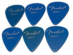 VINTAGE GUITAR PICKS-1980S FENDER 351-HEAVY GAUGE-TORT CELLULOID LOT OF 6-NOS