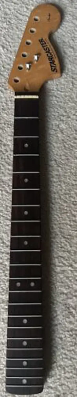 2008 ROSEWOOD FENDER STARCASTER STRATOCASTER NECK 70'S STYLE HEADSTOCK FLAMED!