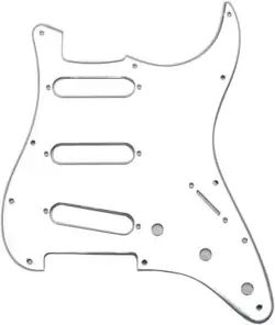 SILVER MIRROR MUSICLILY 11 HOLES SSS STRAT PICKGUARD FENDER USA/MEXICO STANDARD