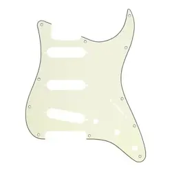 FENDER 11-HOLE MODERN-STYLE STRATOCASTER S/S/S PICKGUARDS MINT GREEN