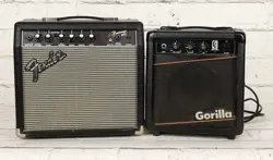 2 PRACTICE GUITAR AMPLIFIERS - FENDER FRONTMAN 15G & GORILLA GG20