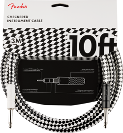 FENDER  PRO 10' INSTRUMENT CABLE, CHECKERBOARD, 0990810288