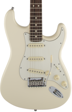 FENDER JEFF BECK STRATOCASTER RW OLYMPIC WHITE W/CASE-FTWORT