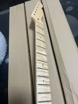 DIY 22 FRETS TIGER ROASTED FLAME MAPLE ELECTRIC GUITAR NECK FOR FENDER TELE TL