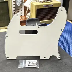 2009 FENDER USA HIGHWAY ONE TELE PICKGUARD PARCHMENT WHITE 3-PLY ELECTRIC GUITAR