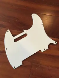 GENUINE FENDER HIGHWAY ONE TELE TELECASTER PICKGUARD BLANK WHITE 3 PLY PARCHMENT