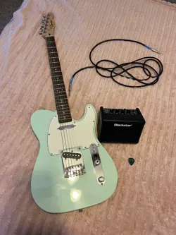 NEW! FENDER SQUIER BULLET TELECASTER LIMITED EDITION ELECTRIC GUITAR SURF GREEN