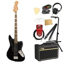 SQUIER BY FENDER CLASSIC VIBE JAGUAR BASS LRL BLK ELECTRIC BASS BEGINNER SET