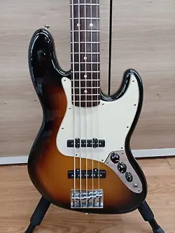 FENDER MEXICO JAZZBASS V USED MAPLE NECK ROSEWOOD FINGERBOARD W/SOFT CASE