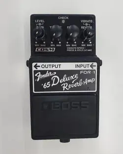 BOSS FDR-1 FENDER '65 DELUXE REVERB AMP PEDAL W/ BOX & MANUAL