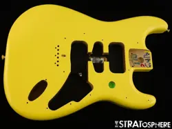 FENDER LTD. TOM DELONGE STRATOCASTER STRAT BODY, ALDER GRAFFITI YELLOW