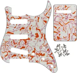 11 HOLE GUITAR PICKGUARD SSS WITH BACKPLATE AND SCREWS FOR FENDER STRAT GUITAR