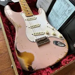 2021 FENDER CUSTOM SHOP ‘56 STRATOCASTER - DIRTY SHELL PINK OVER SUNBURST