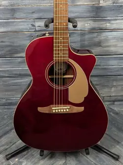 USED FENDER CALIFORNIA SERIES NEWPORTER PLAYER ACOUSTIC ELECTRIC GUITAR WITH GIG