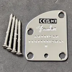 2024 FENDER AMERICAN PROFESSIONAL II USA CHROME NECK PLATE STRAT TELE GUITAR