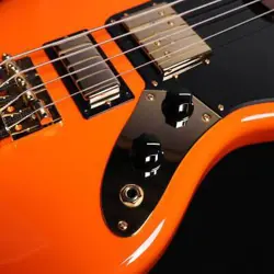 FENDER LIMITED EDITION MIKE KERR JAGUAR BASS TIGER'S BLOOD ORANGE ELECTRIC USED