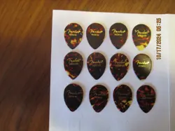 12 PACK FENDER 358 CLASSIC CELLULOID GUITAR PICKS - SHELL, MEDIUM GAUGE #814