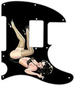 PICKGUARD TO FIT FENDER TELECASTER GUITAR 8 HOLE HUMBUCKER PIN UP KICKING LEGS B
