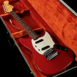 USED FENDER / 1966 MUSTANG DAKOTA RED ELECTRIC GUITAR