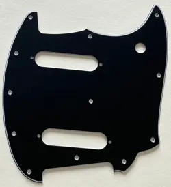 3 PLY BLACK PICKGUARD FIT FENDER OFFSET SERIES MUSTANG STYLE GUITAR PARTS